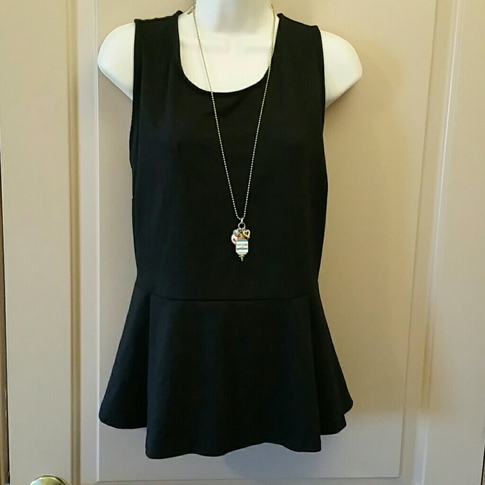 Forever 21+ Black Peplum top - size 3x