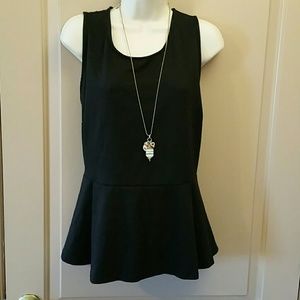 Forever 21+ Black Peplum top - size 3x
