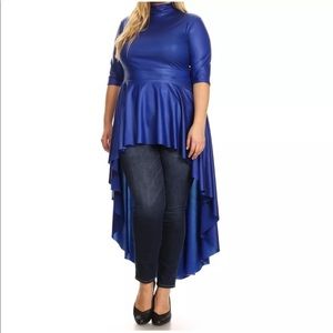 Faux Leather Peplum Top 👚(2x)