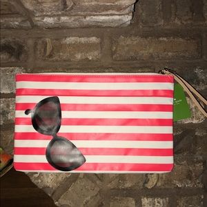 KATE SPADE-BNWT- Bikini Pouch- HUGE WRISTLET