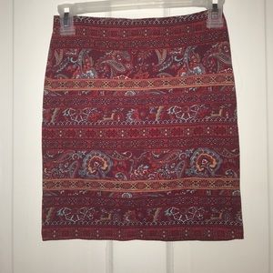 F21 Tribal Printed Bodycon Skirt