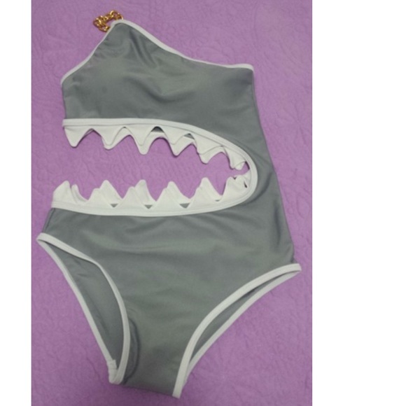 ✨2X HP🦈SEXY SHARKINI Shark bite Monokini swimsuit - Picture 5 of 7