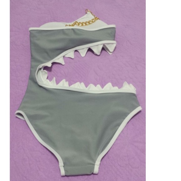 ✨2X HP🦈SEXY SHARKINI Shark bite Monokini swimsuit - Picture 6 of 7
