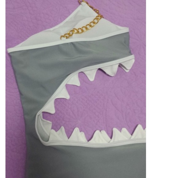 ✨2X HP🦈SEXY SHARKINI Shark bite Monokini swimsuit - Picture 7 of 7