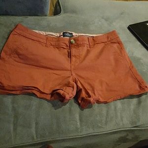 Red American eagle midi shorts