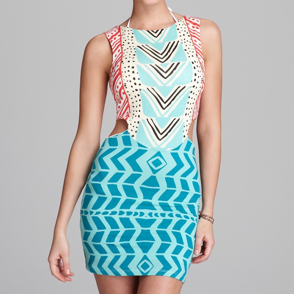 Mara Hoffman Luau print cutout dress