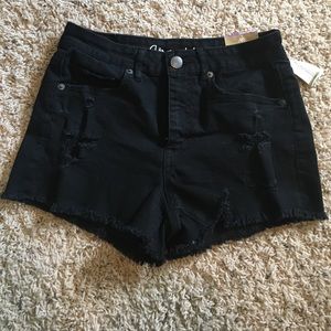 Black high waisted shorts