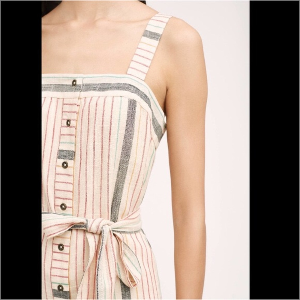 Last 1! Anthropologie Striped Linen Dress - Picture 4 of 4