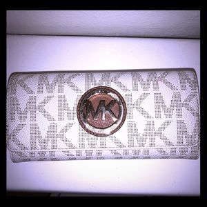 White Cream Colored Michael Kors Wallet.