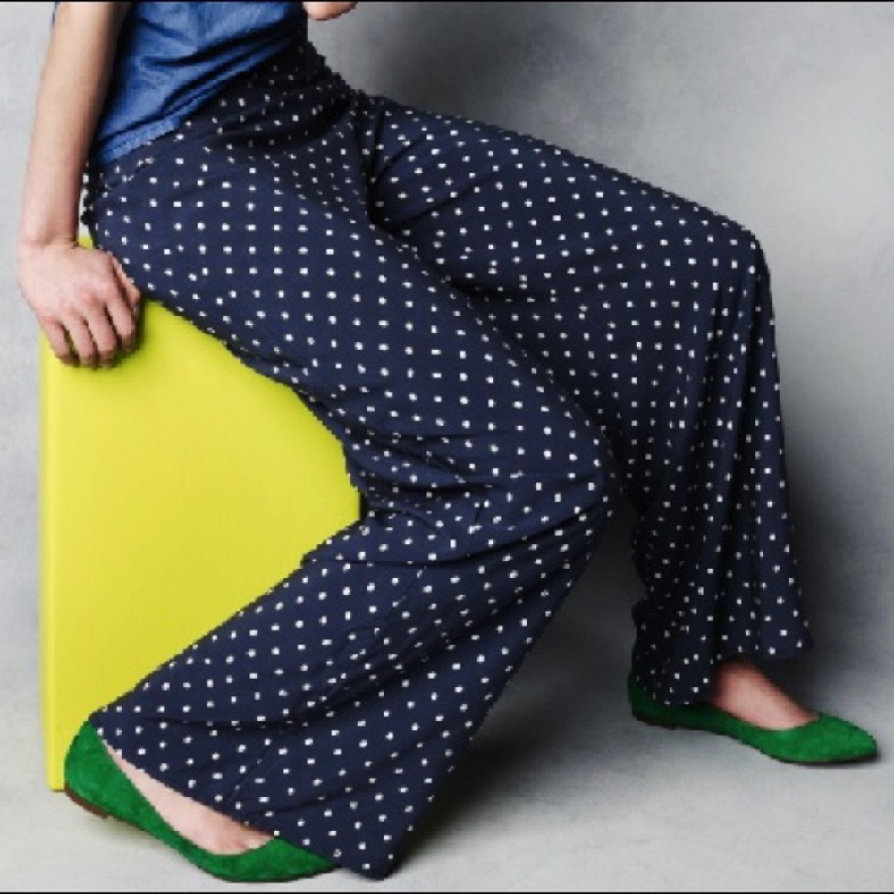 Polka Dot Wide Leg Palazzo Pants