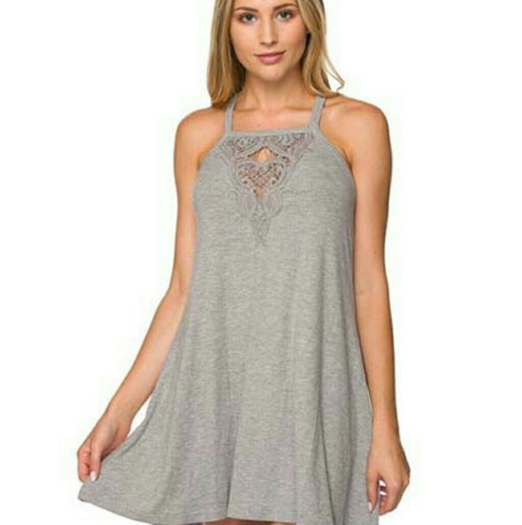 Dresses & Skirts - Crochet lace dress with lace up back