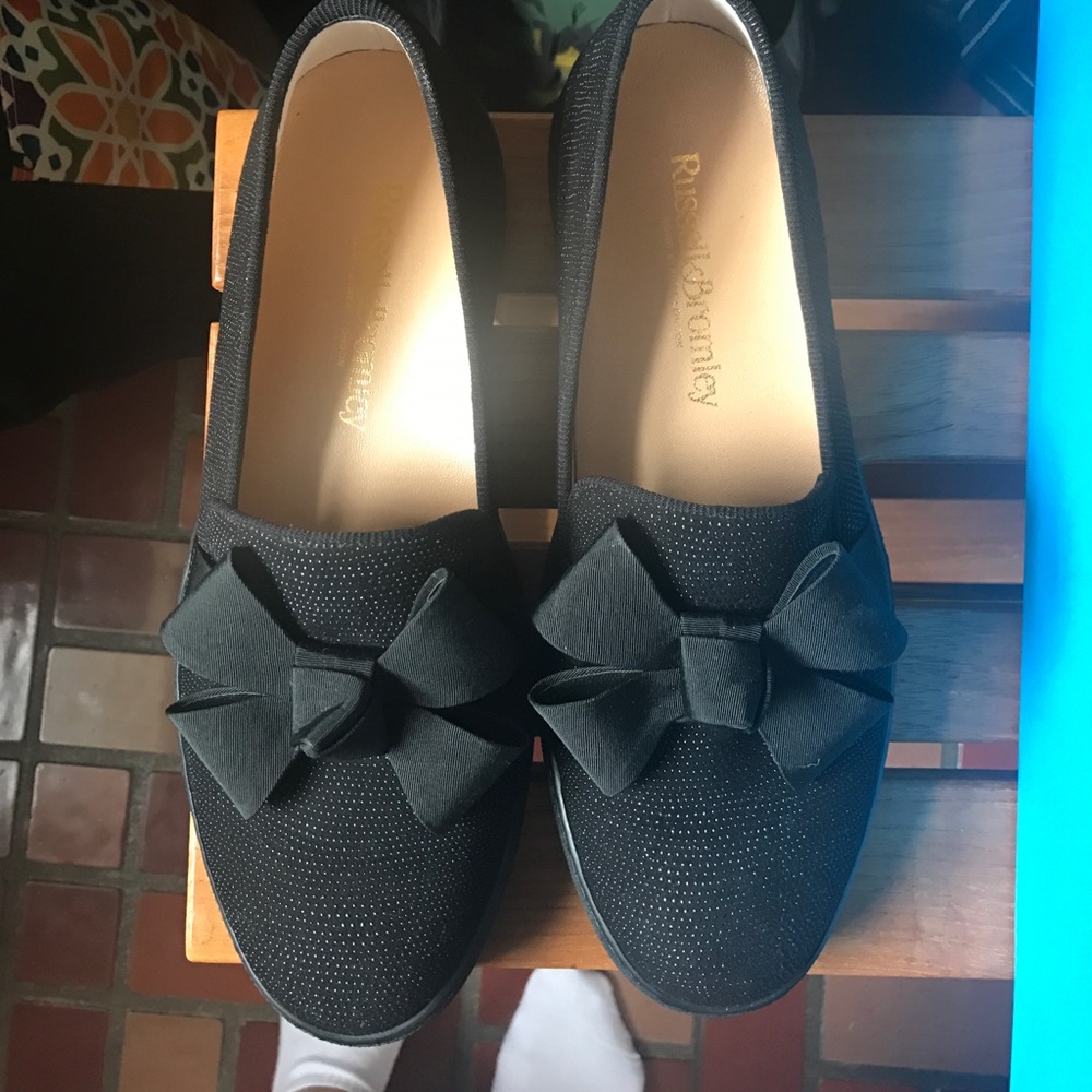 Russell & Bromley black leather loafers size 8.5