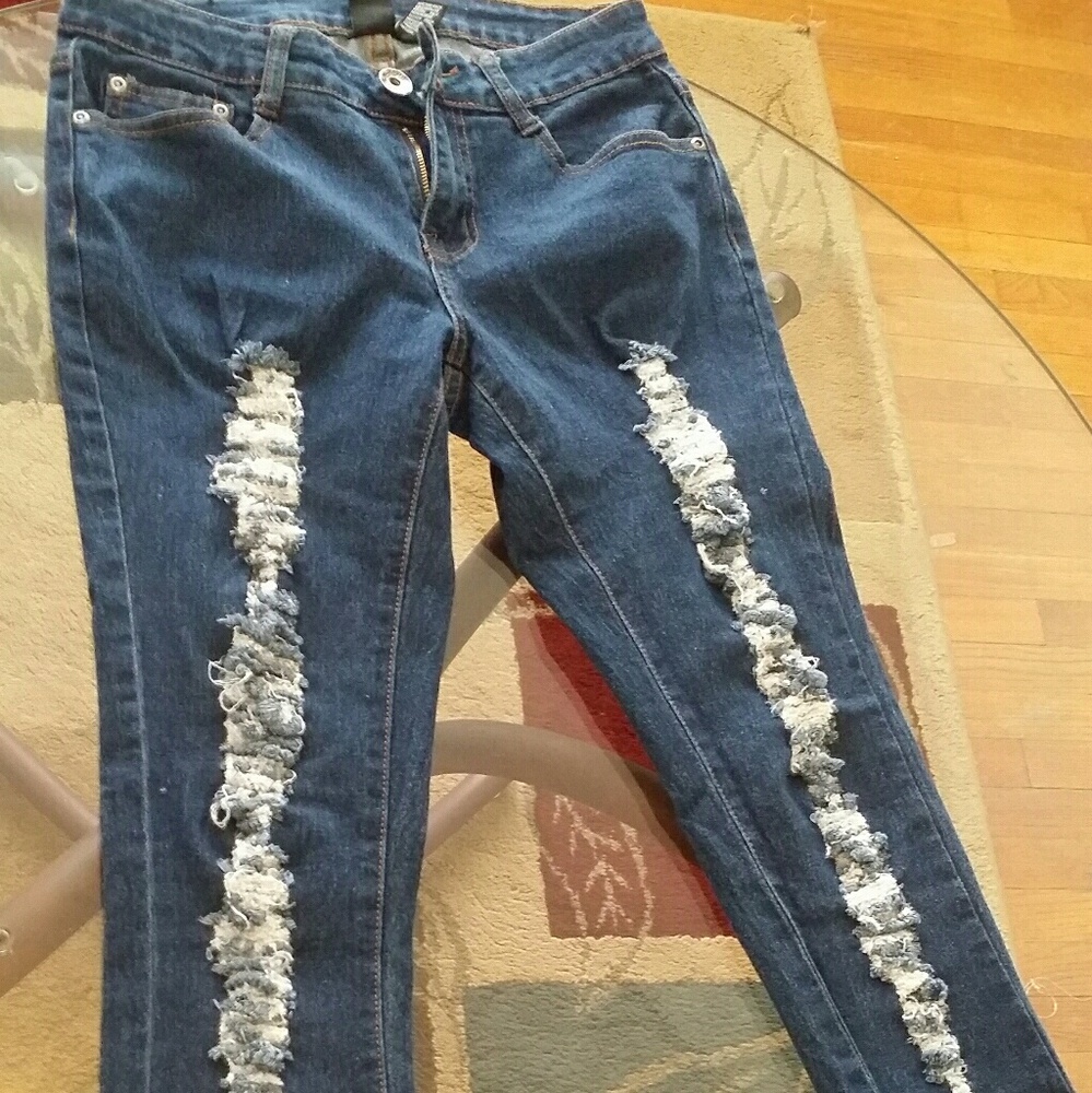Distressed jeans