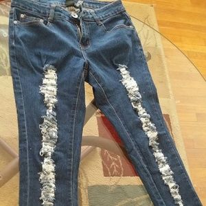 Distressed jeans