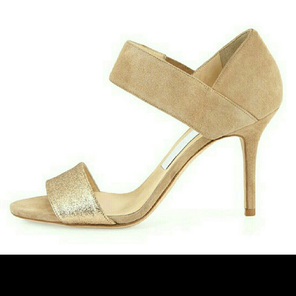 Jimmy Choo  golden and Nude Shoes! Beautiful!!