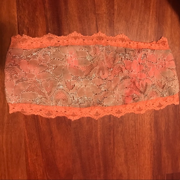 🍑😍Kimchi Blue sparkly peach/orange lace bandeau! - Picture 1 of 4