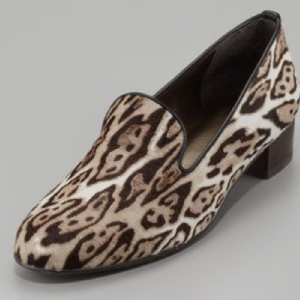 Stuart Weitzman Leopard Print Calf Hair Slipper