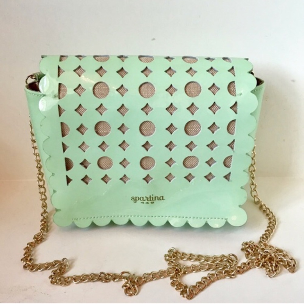 Patent Leather Seafoam Crossbody Spartina 439