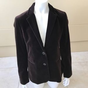 Theory chocolate brown velvet blazer