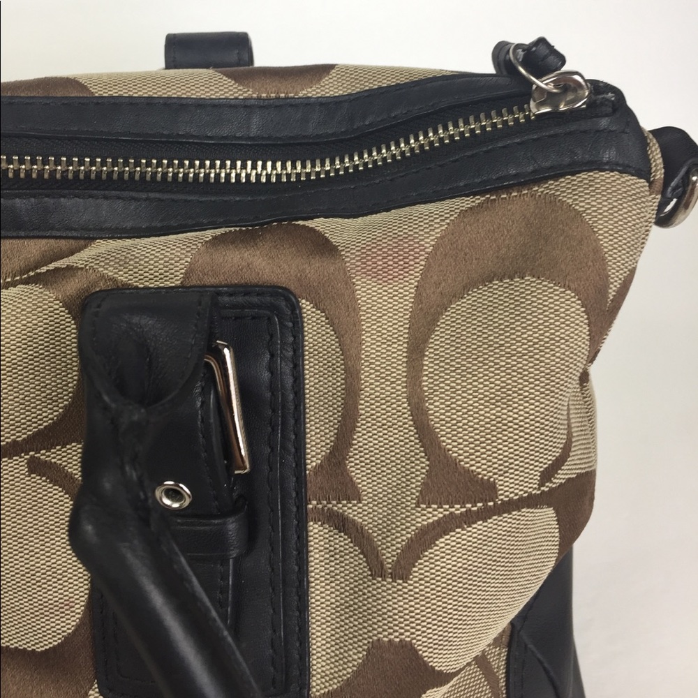 Coach Authentic Signature C Brown Handbag - Picture 6 of 8