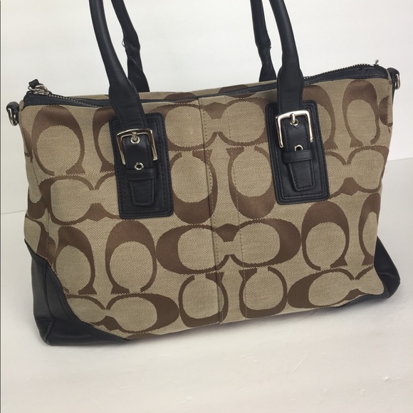 Coach Authentic Signature C Brown Handbag - Picture 3 of 8