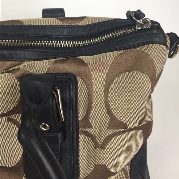 Coach Authentic Signature C Brown Handbag - Picture 6 of 8