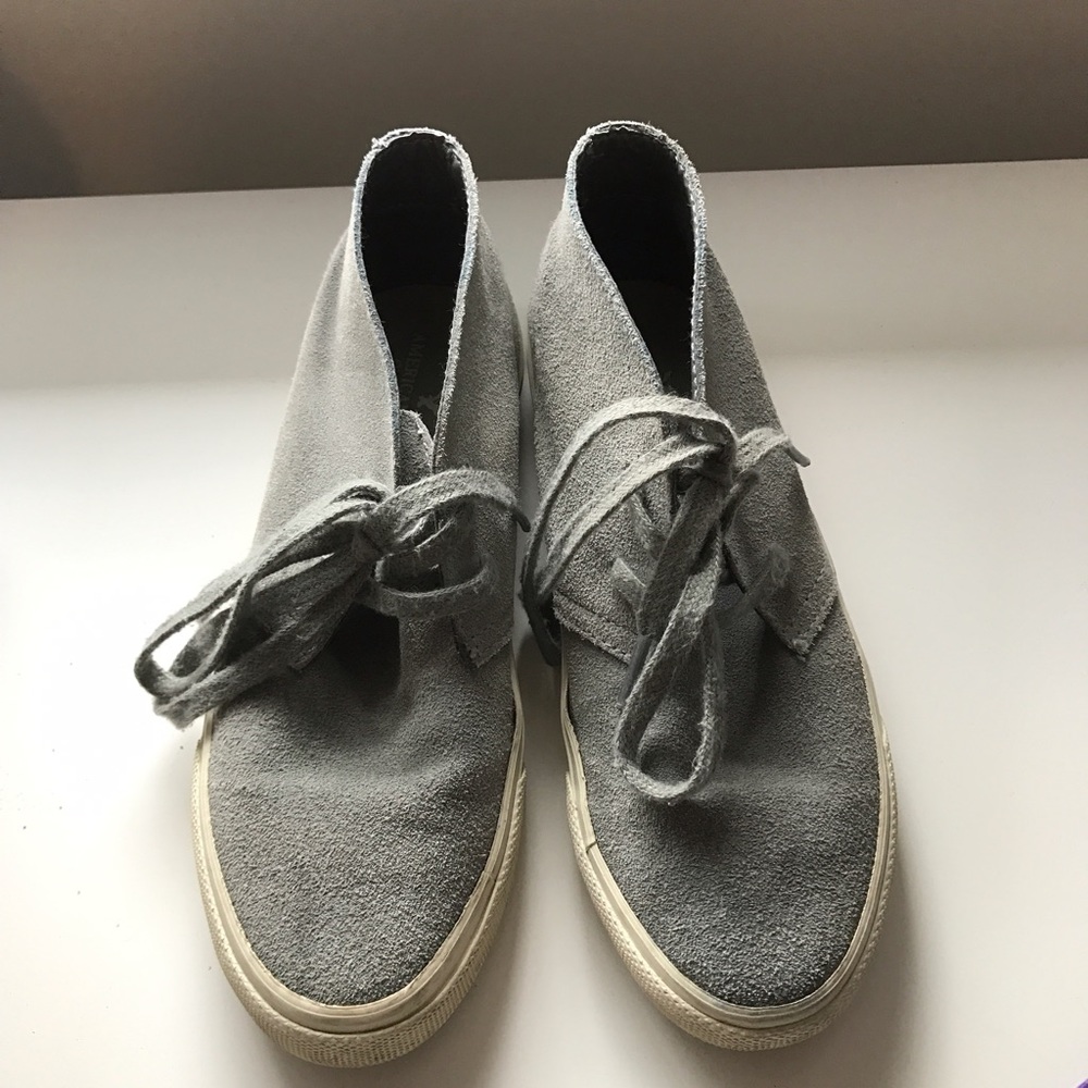 Grey suade sneakers