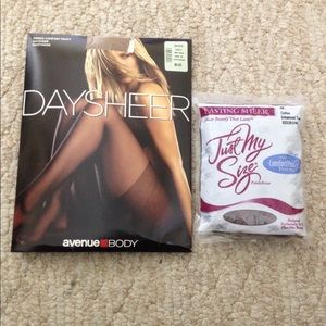 Avenue Body & JMS Pantyhose sizes E & 4x