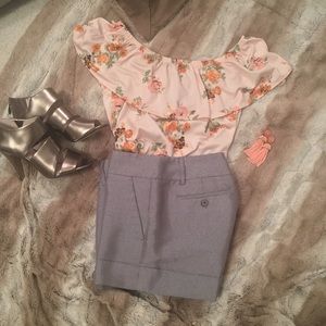 NY&COMPANY Metallic Gray Shorts Size0