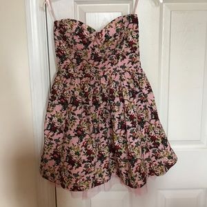 Strapless flower dress