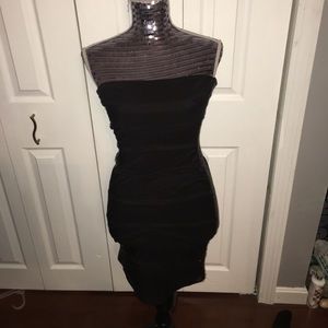 Black dress with sequins on the sides
