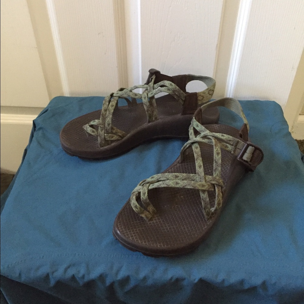 Women's Chaco ZX2 Size 8 Green Double Strap