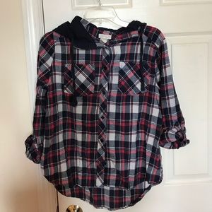 Hooded flannel