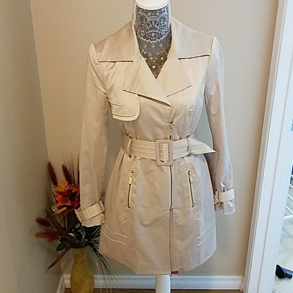 Bebe nude trench coat