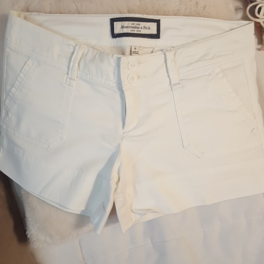 Abercrombie and Fitch white shorts
