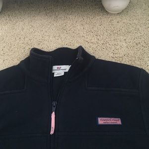 Small, navy, Vineyard Vines pullover.