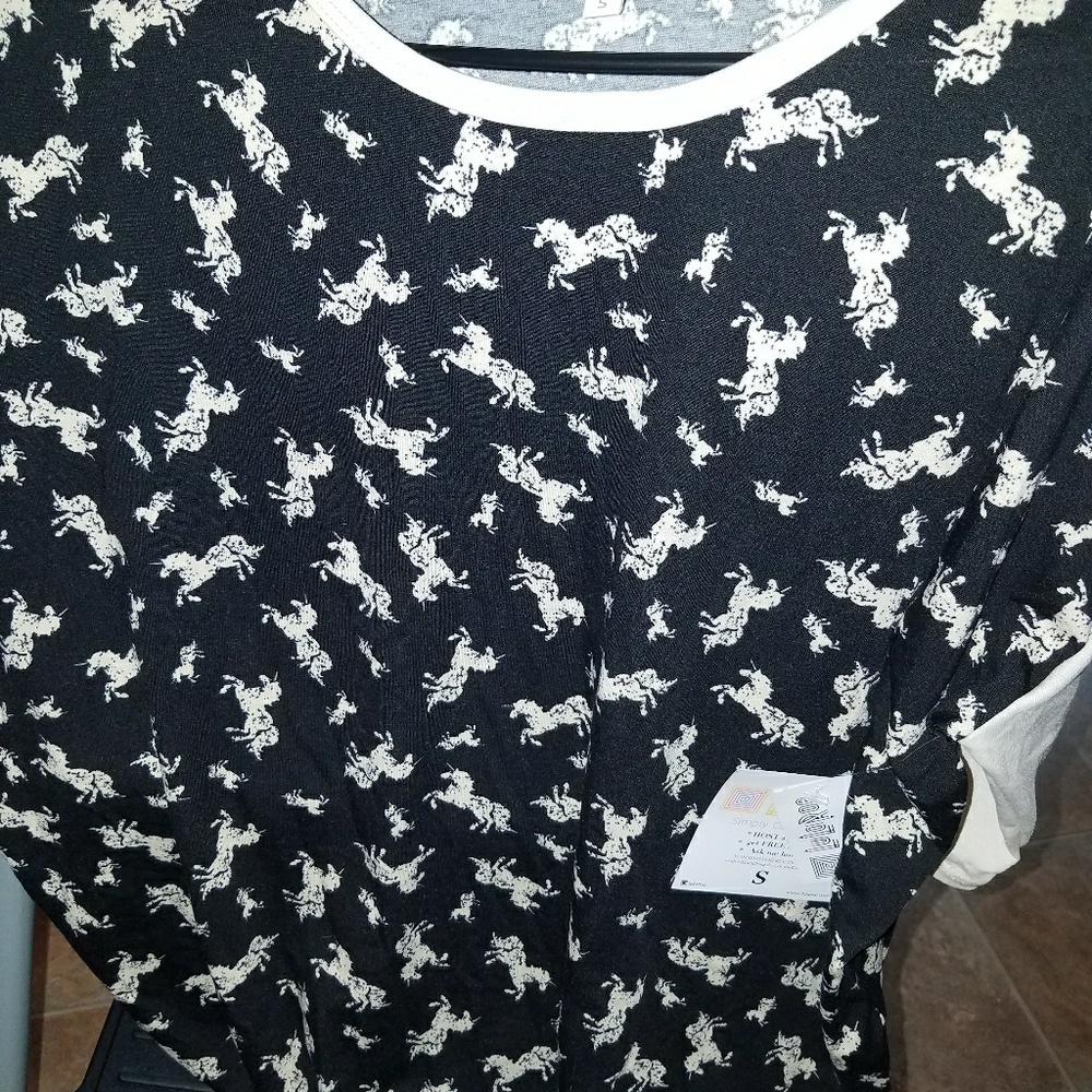 Lularoe small irma with unicorn print