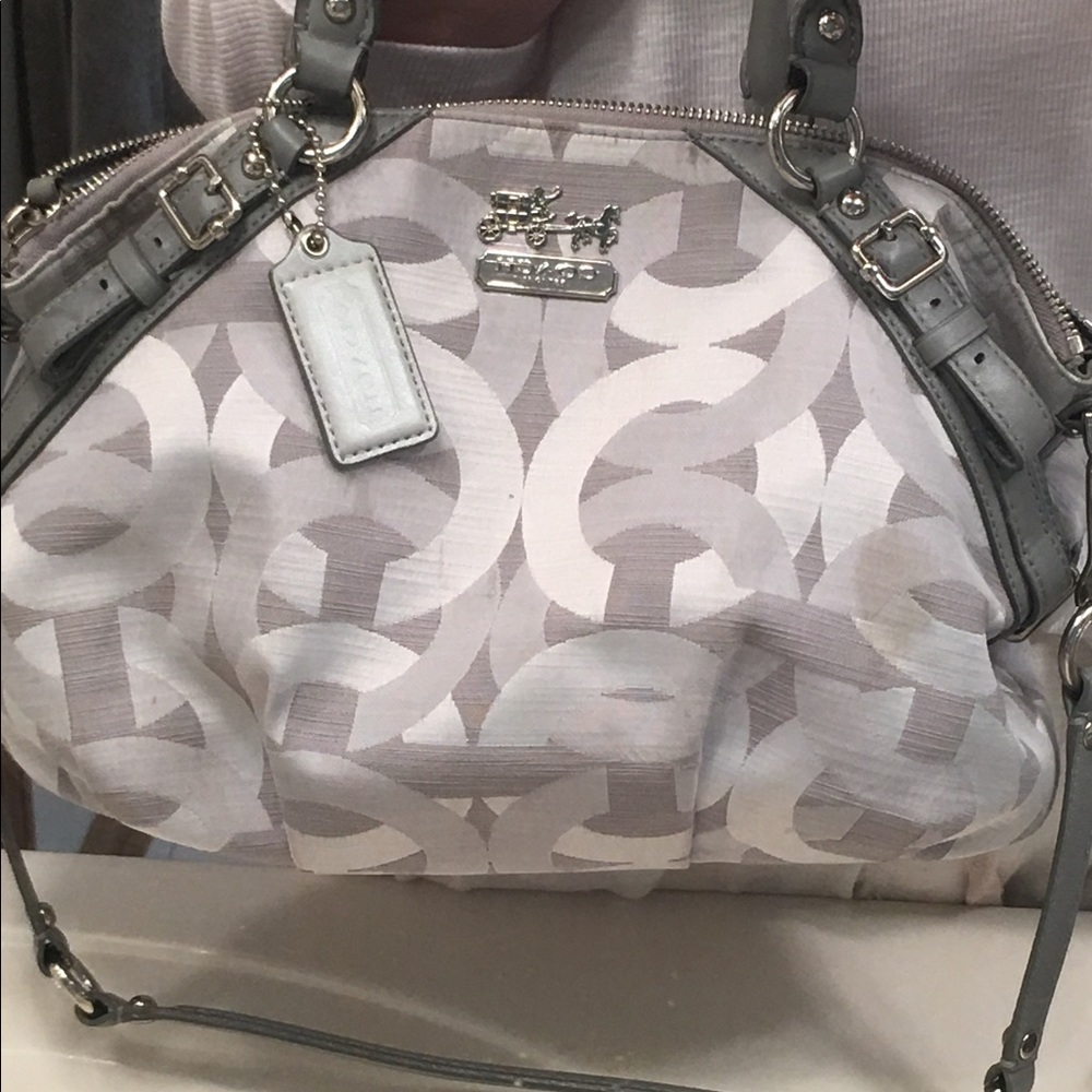 Grey Signature Coach purse and wallet. GUC.