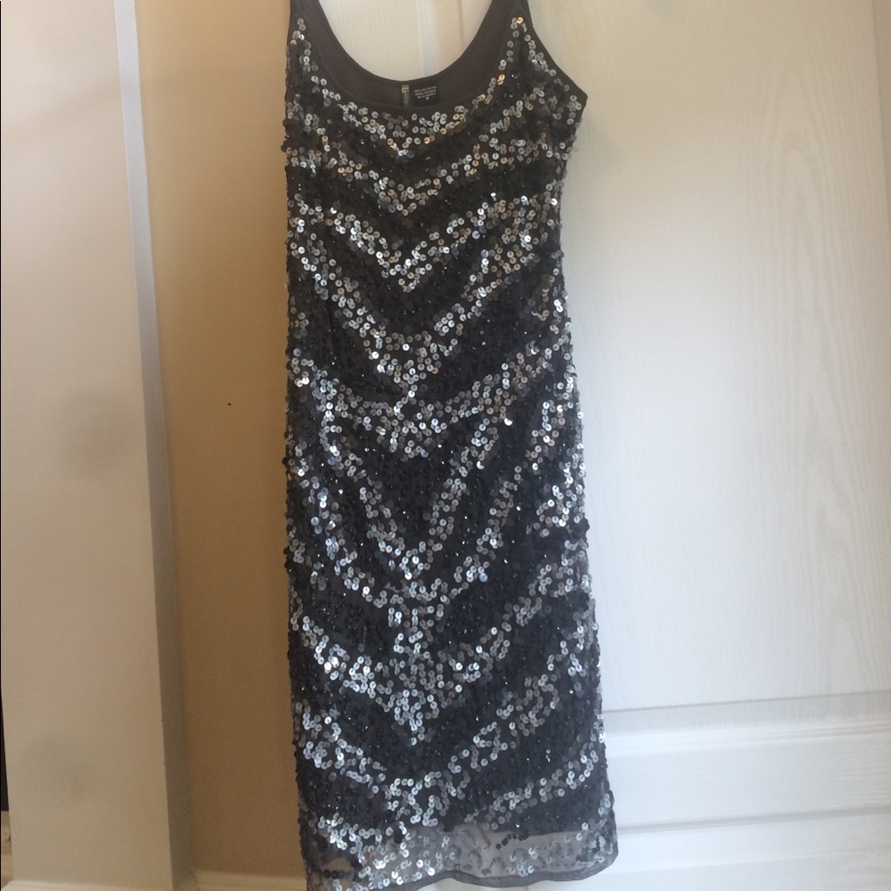 Grey Sequin Party Dress