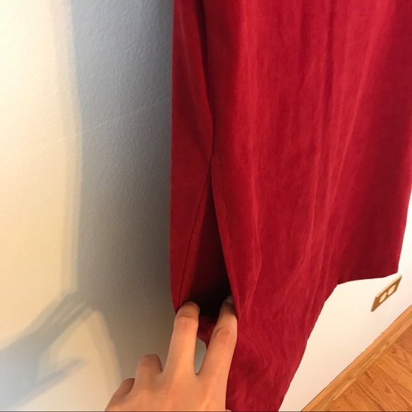 dressing clio Dresses Burgundy Faux Suede Dress Poshmark