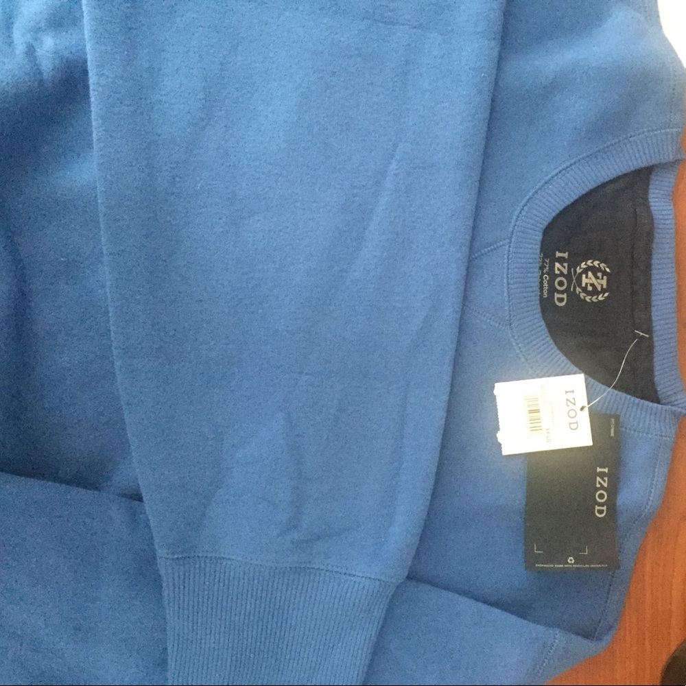 Brand new Men's IZOD blue sweatshirt.