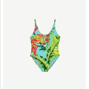 Zara tropical one piece suit