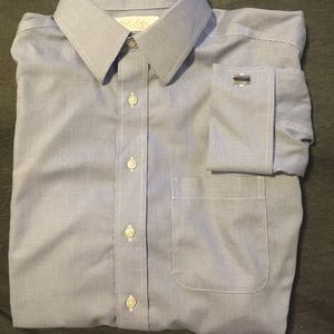 Blue checkered dress shirt