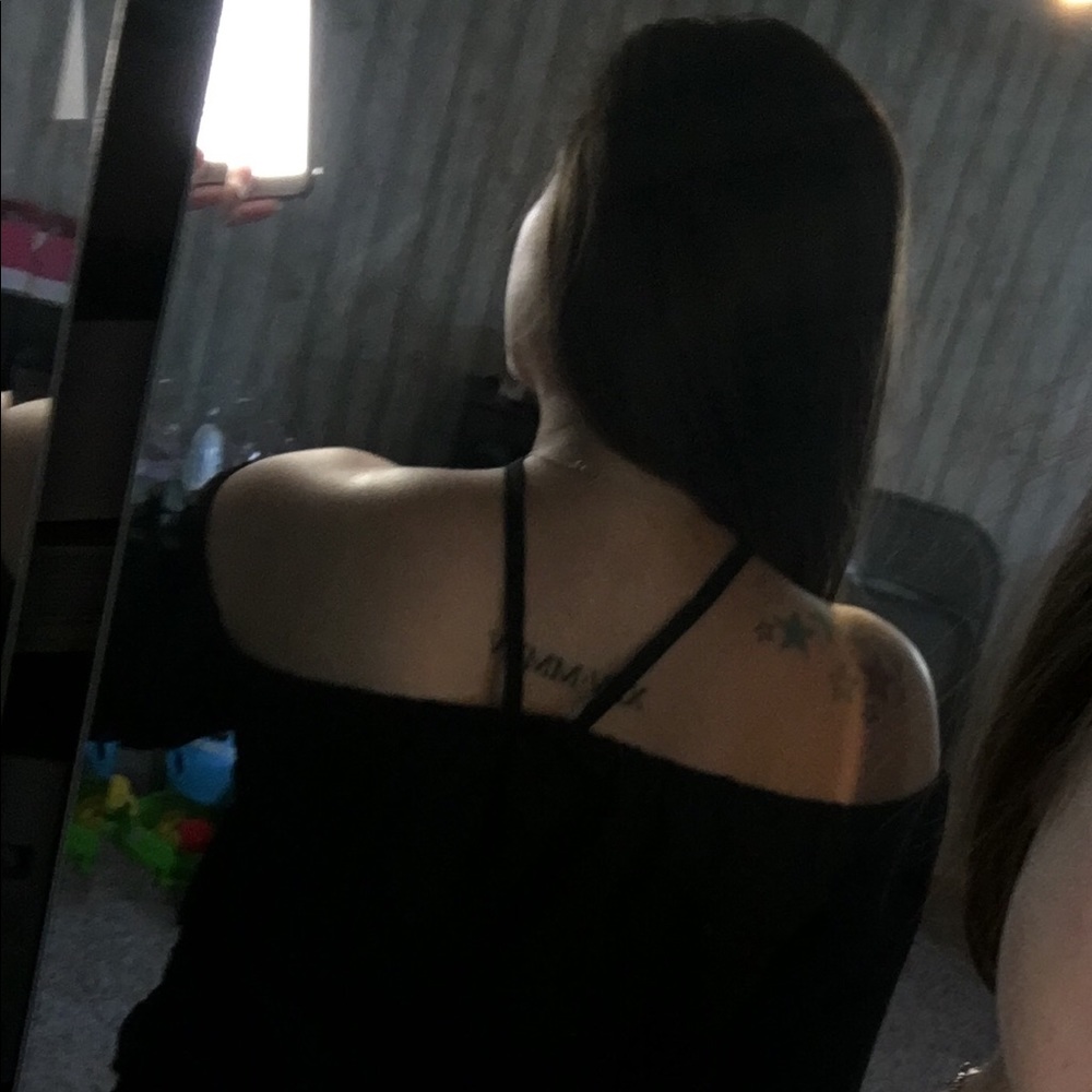 ❗️Final sale❗️Cold Shoulder Top!-Black - Picture 6 of 7