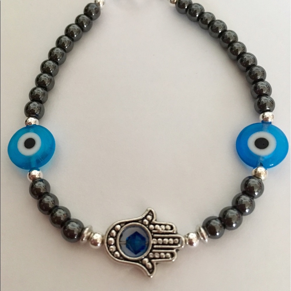 Lucky Evil Eye Hamsa Hand Bracelet/Anklet
