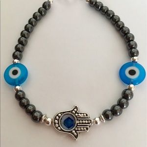 Lucky Evil Eye Hamsa Hand Bracelet/Anklet