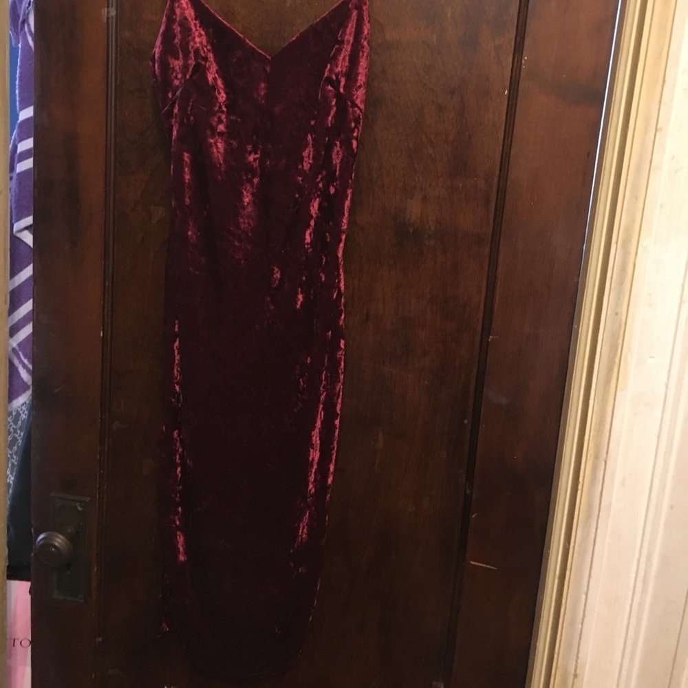 red suede dress