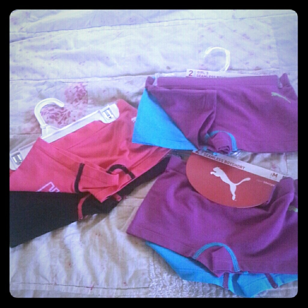 Puma girls seamless boyyshorts 6 pairs brand new