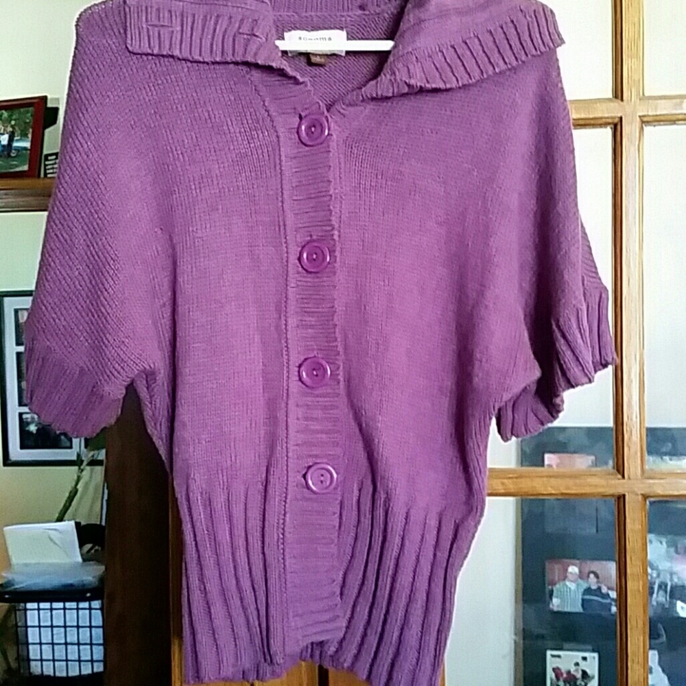 Sonoma purple short sleeve sweater
