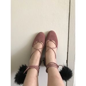 Zara Pom Pom heels